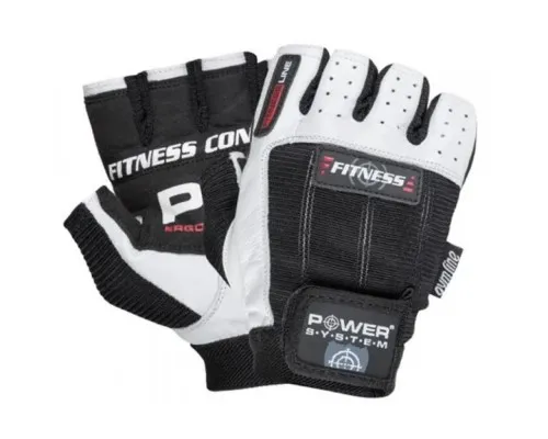 Рукавички для фітнесу Power System Fitness PS-2300 Black/White M (PS-2300_M_Black-White)