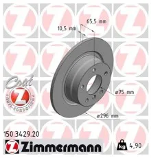 Гальмівний диск ZIMMERMANN 150.3429.20