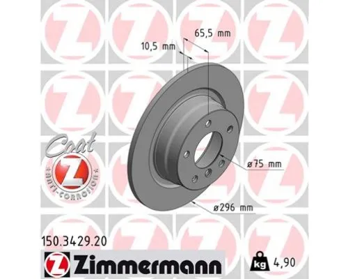 Тормозной диск ZIMMERMANN 150.3429.20