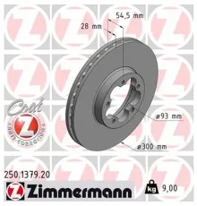 Гальмівний диск ZIMMERMANN 250.1379.20