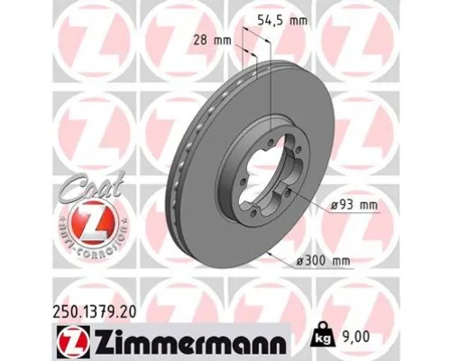 Гальмівний диск ZIMMERMANN 250.1379.20