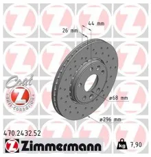 Гальмівний диск ZIMMERMANN 470.2432.52