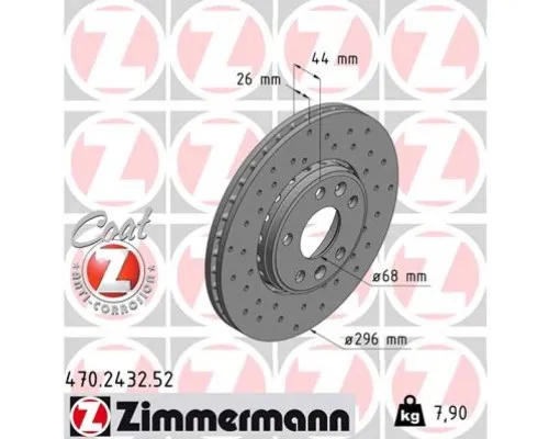 Гальмівний диск ZIMMERMANN 470.2432.52