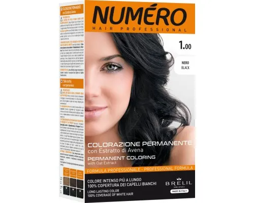Фарба для волосся Brelil Numero 1.00 - Black 140 мл (8011935081226)