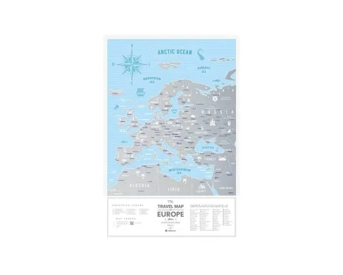 Скретч карта 1DEA.me Travel Map Silver Europe (13009)