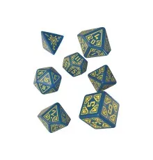 Набір кубиків для настільних ігор Q-Workshop Arcade Blue yellow Dice Set (7шт) (SARC1E)