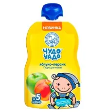 Дитяче пюре Чудо-Чадо Яблуко-персик з цукром із 5 місяців 90 г (4820016253636)