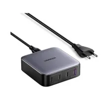Зарядний пристрій Ugreen 4xUSB 100W (3xType-C+USB A QC3) GAN Charger Nexode Series Black CD328 (90928)