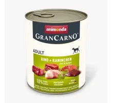 Консервы для собак Animonda Gran Carno Adult Beef + Rabbit with Herbs 800 г (4017721827676)