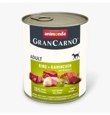 Консерви для собак Animonda Gran Carno Adult Beef + Rabbit with Herbs 800 г (4017721827676)