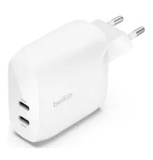 Зарядное устройство Belkin 30W 2хUSB-С PD PPS white (WCB010VFWH)