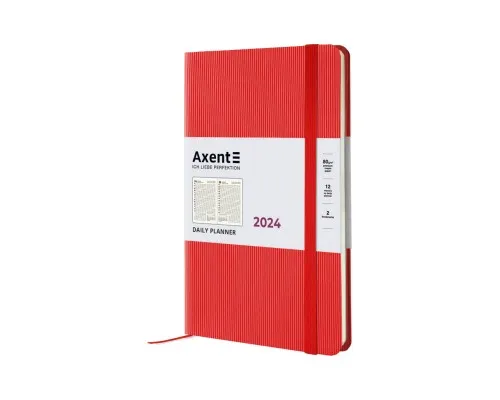 Еженедельник Axent 2024 Partner Lines 145х210, ярко красный (8815-24-54-A)
