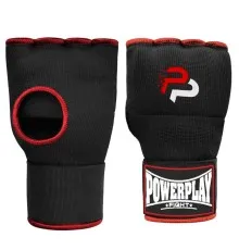 Снарядні рукавички PowerPlay Бинти-рукавиці 3096 з гелевими подушечками Чорні XL (PP_3096_XL)