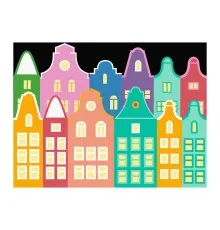 Картина по номерам Rosa Яркие домики 15 х 20 см с мольбертом (4823098540526)