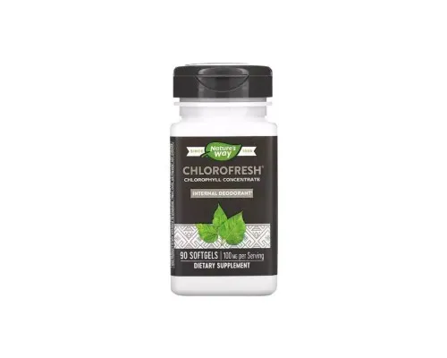 Вітамінно-мінеральний комплекс Nature's Way Хлорофіл концентрат, Chlorophyll Concentrate, 90 гелевих капсул (NWY-03550)