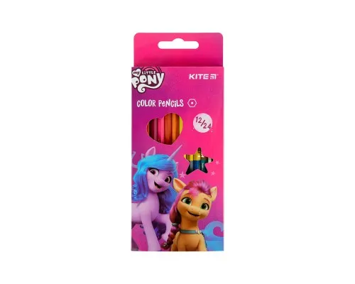 Карандаши цветные Kite My Little Pony двухсторонние, 12 цветов (LP22-054)