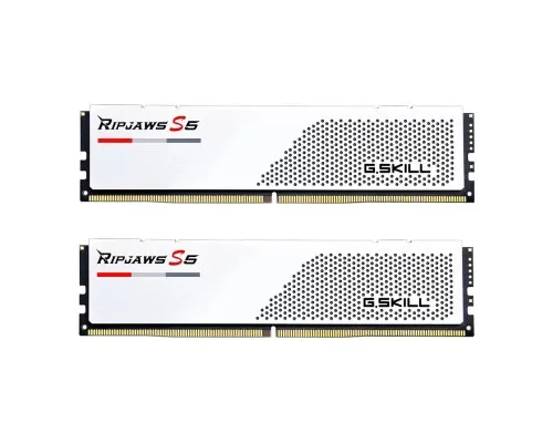 Модуль памяти для компьютера DDR5 32GB (2x16GB) 5200 MHz Ripjaws S5 Matte White G.Skill (F5-5200J4040A16GX2-RS5W)