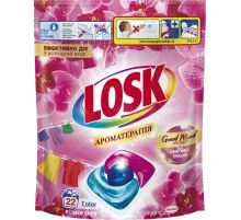 Капсули для прання Losk Power Caps Color Ароматерапія Ефірні масла та аромат Малазійської квітки 22 шт. (9000101802467)