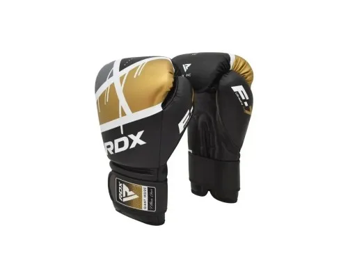 Боксерские перчатки RDX F7 Ego Black Golden 14 унцій (BGR-F7BGL-14oz)