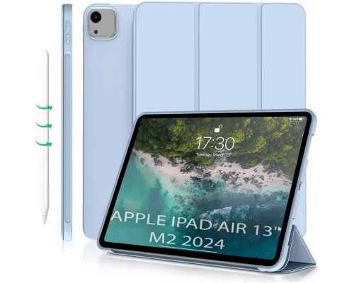 Чохол до планшета BeCover Tri Fold Soft TPU Silicone Apple iPad Air 13" M2 2024 Light Blue (711741)