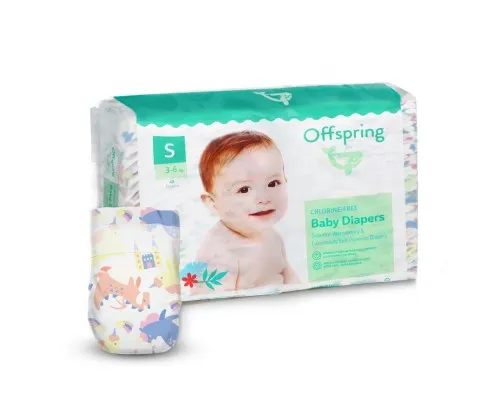 Підгузки Offspring FairyTale розмір S 3-6 кг 48 шт (DP-OI-FAT-S48P-FRT)