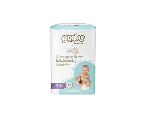 Підгузки Giggles Premium 3 Midi 4-9 кг 34 шт (8680131206896)