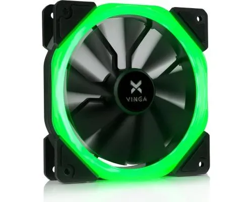 Кулер для корпуса Vinga LED fan-01 green