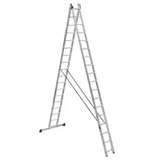 Драбина Stark Алюминиевая двухсекционная усиленная лестница 2*17 SVHR2x1 (525217412)