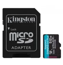 Карта пам'яті Kingston 512GB microSDXC class 10 UHS-I U3 A2 Canvas Go Plus (SDCG3/512GB)