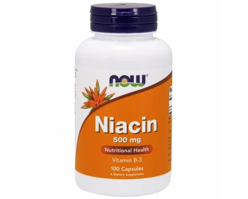 Вітамін Now Foods Ніацин (В3) 500мг, 100 капсул (NOW-00481)