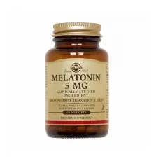 Аминокислота Solgar Мелатонін Melatonin, 5 мг, 60 жувальних таблеток (SOL01936)