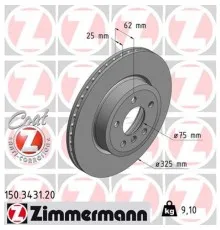 Гальмівний диск ZIMMERMANN 150.3431.20