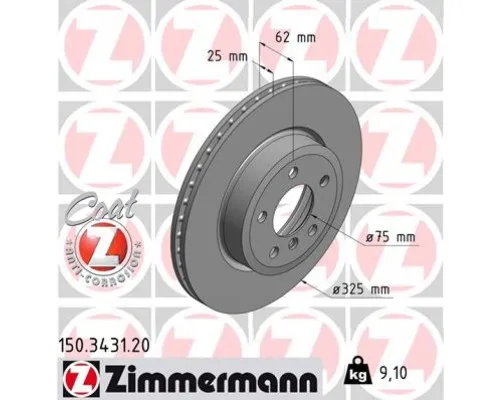 Тормозной диск ZIMMERMANN 150.3431.20