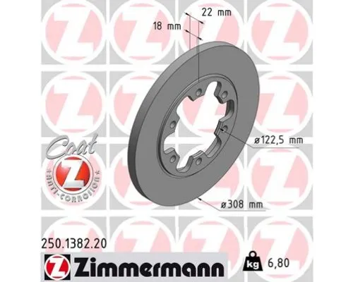 Гальмівний диск ZIMMERMANN 250.1382.20