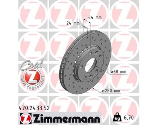 Гальмівний диск ZIMMERMANN 470.2433.52