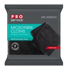 Салфетки для уборки PRO service Standard из микрофибры Черные 5 шт. (4823071641387)