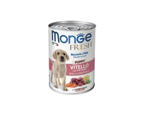 Консерви для собак Monge Dog FRESH Puppy телятина з овочами 400 г (8009470014441)
