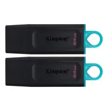 USB флеш накопитель Kingston 2x64GB DT Exodia Black+Blue USB 3.2 (DTX/64GB-2P)