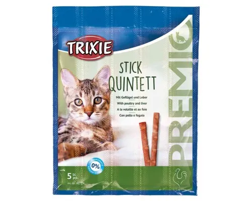 Ласощі для котів Trixie PREMIO Quadro-Sticks 5 шт (домашня птиця) (4011905427249)