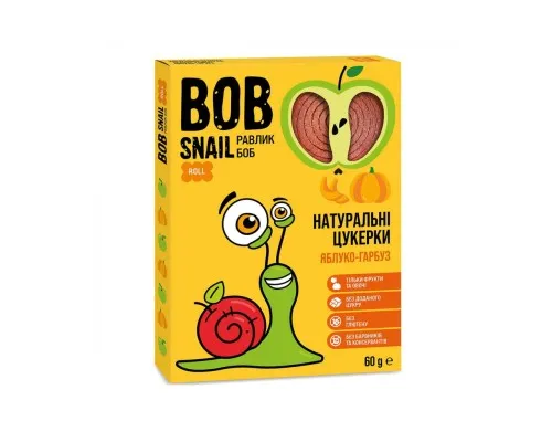 Цукерка Bob Snail Равлик Боб Яблучно-Гарбуз 60 г (4820162520200)