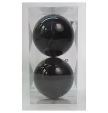 Елочная игрушка Novogod`ko 2 шт, чорний, перламутр 12 см (974433)