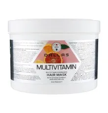 Маска для волос Dalas Multivitamin Энергетическая с компл. мультивитаминов, экстрактом женьшеня и маслом авокадо 500мл (4260637723512)