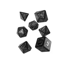 Набір кубиків для настільних ігор Q-Workshop Bloodsucker Black silver Dice Set (7 шт.) (SBSU37)