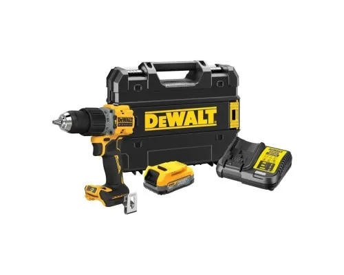 Шуруповерт DeWALT XR Li-Ion PowerStack 90 Нм, 18V 1x1.7Ah, кейс TSTAK (DCD805E1T)