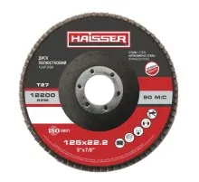 Круг зачистний HAISSER пелюстковий плоский - 125х22,2 P100, Т27 (97091)