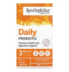Пробіотики Kyolic Пробіотик щоденний, Kyo-Dophilus, Daily Probiotic, 180 капсул (WAK-60042)