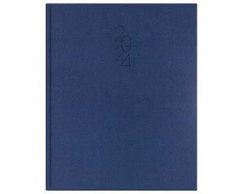 Еженедельник Brunnen датированный 2024 Бюро Tweed A4 21x26 см 76 страниц Синий (73-761 32 304)
