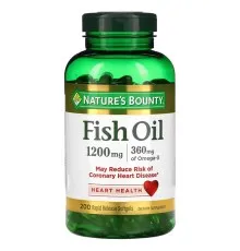 Жирні кислоти Nature's Bounty Риб'ячий жир, 1200 мг, Fish Oil, 200 гелевих капсул (NRT-13102)