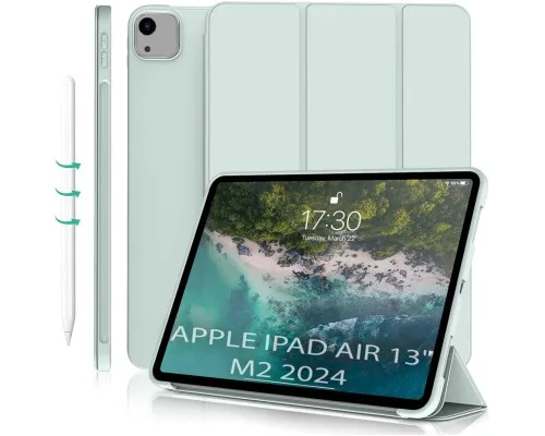 Чехол для планшета BeCover Tri Fold Soft TPU Silicone Apple iPad Air 13" M2 2024 Light Green (711742)