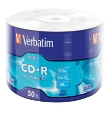 Диск CD Verbatim CD-R 700Mb 52x Wrap-box Extra (43787)